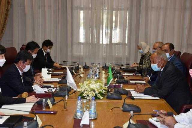 وزير خارجية اليابان في ضيافة الأمين العام لجامعة الدول العربية بالقاهرة